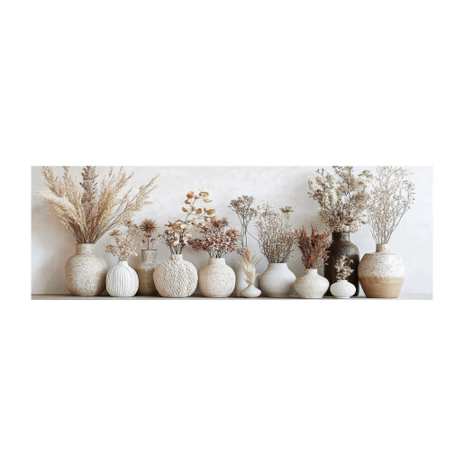 Set 2 tablouri olegrafie pe panza multicolor 120 x 40 cm