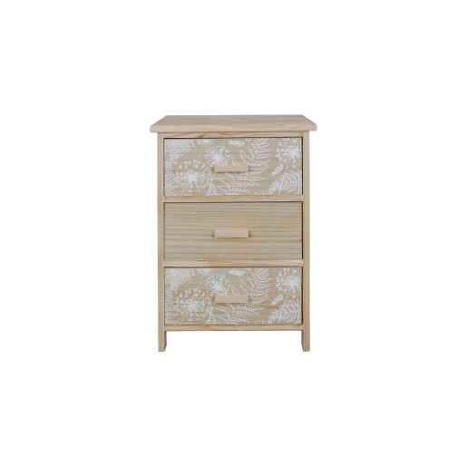 Comoda lemn natur alb 40 x 29 x 58 cm