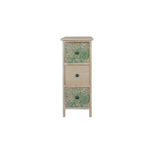 Comoda lemn natur verde 26 x 32 x 62 cm