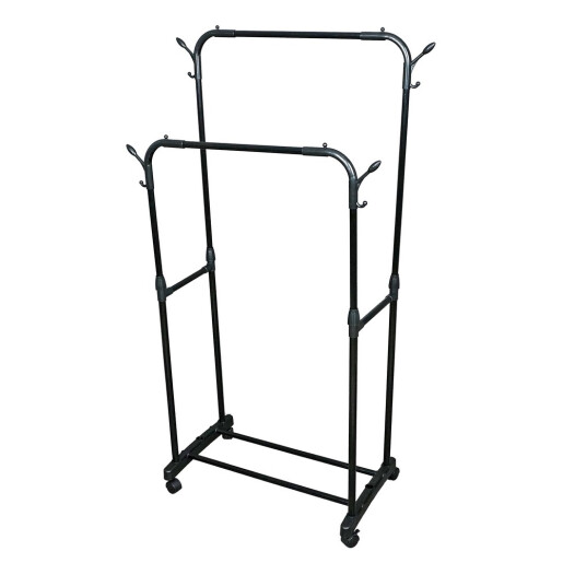 Suport haine, raft fier negru 82 x 41 x h. cm. 144 cm