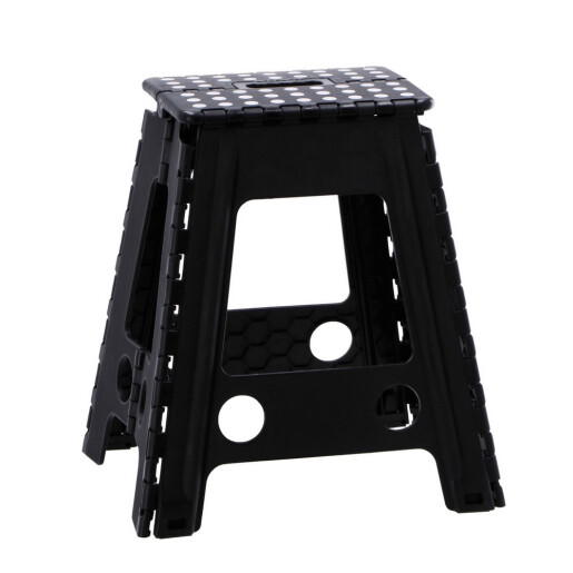 Taburet pliabil plastic negru 29 x 22 x 45 cm
