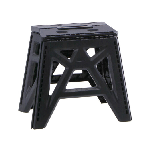 Taburet pliabil plastic negru 39 x 26 x 34 cm