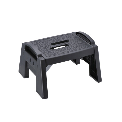 Taburet pliabil plastic negru 46 x 28 x 25 cm