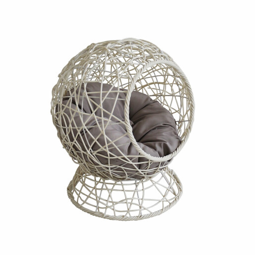 Pat animale plastic alb perna textil gri 45 x 75 cm