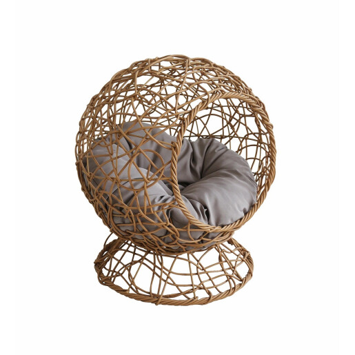 Pat animale plastic maro perna textil gri 45 x 75 cm