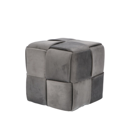 Puf catifea gri 37 x 37 x 37 cm