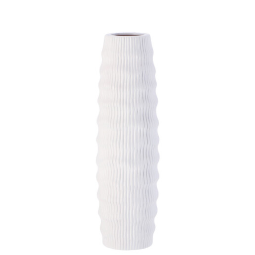 Vaza flori ceramica alba Pelik 13,5 x 46 cm