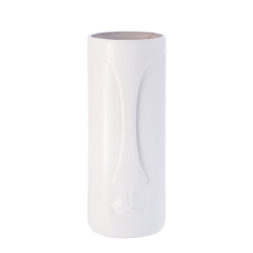 Vaza flori ceramica alba Visage 16,5 x 40 cm