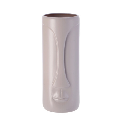 Vaza flori ceramica gri Visage 16,5 x 40 cm