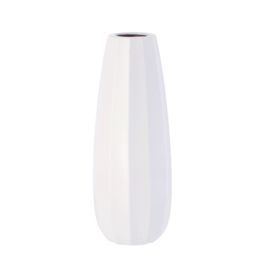 Vaza flori ceramica alba 14,5 x 39 cm