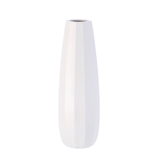 Vaza flori ceramica alba  15 x 46 cm
