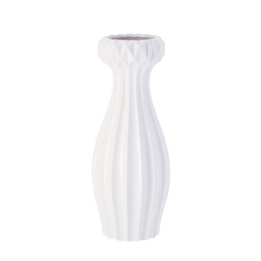 Vaza flori ceramica alba 15,5 x 39  cm