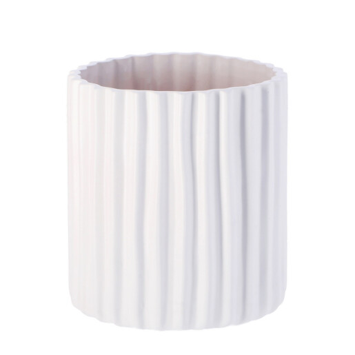Vaza flori ceramica alba 19 x 21 cm
