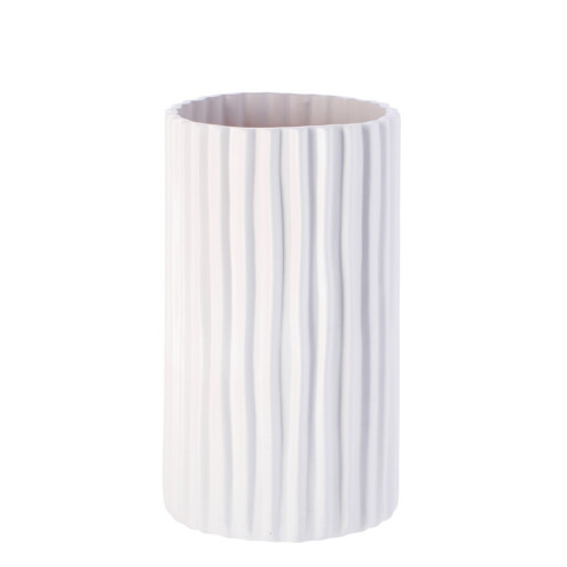 Vaza flori ceramica alba 19 x 34 cm