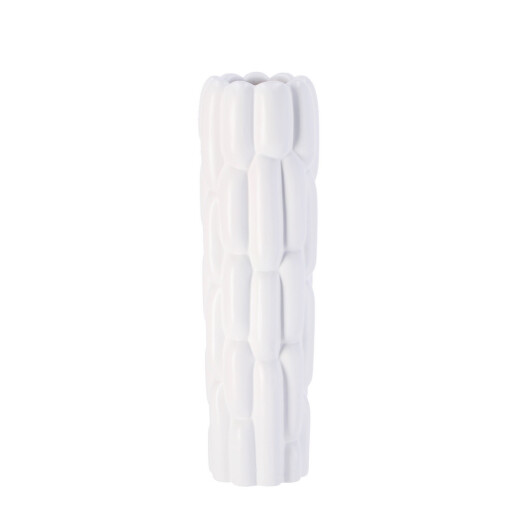 Vaza flori ceramica alba 13,5 x 45 cm