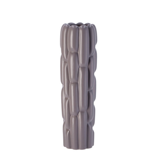 Vaza flori ceramica gri inchis 13,5 x 45 cm