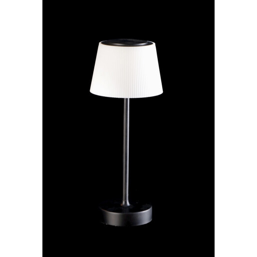 Veioza control tactil fier negru plastic alb 13 x 33 cm
