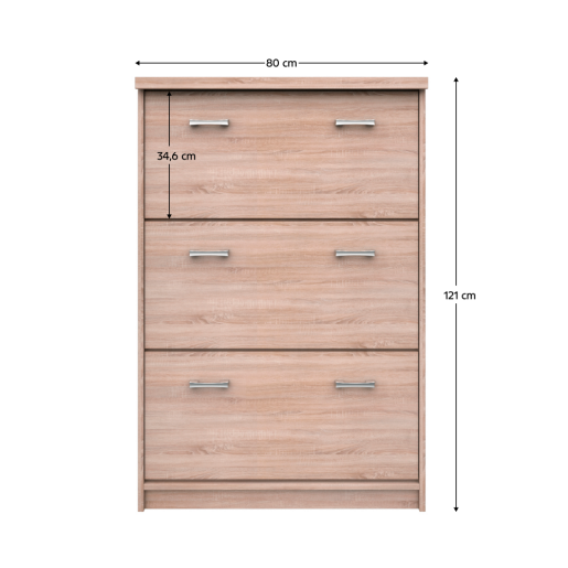 Pantofar PAL stejar SonomaTopty 80x27x121 cm
