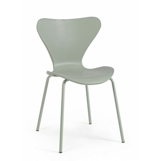 Scaun cu spatar policarbonat verde Tessa 50 cm x 49.5 cm x 82 h x 45.5 h