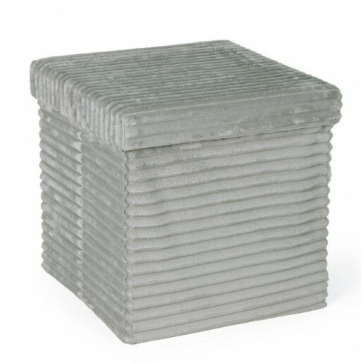 Taburet catifea gri Sedona 38x38x38 cm