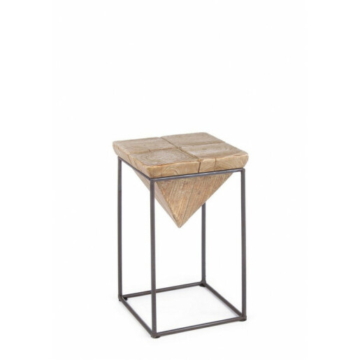 Taburet fier si lemn Prismy 25.5x25.5x46h