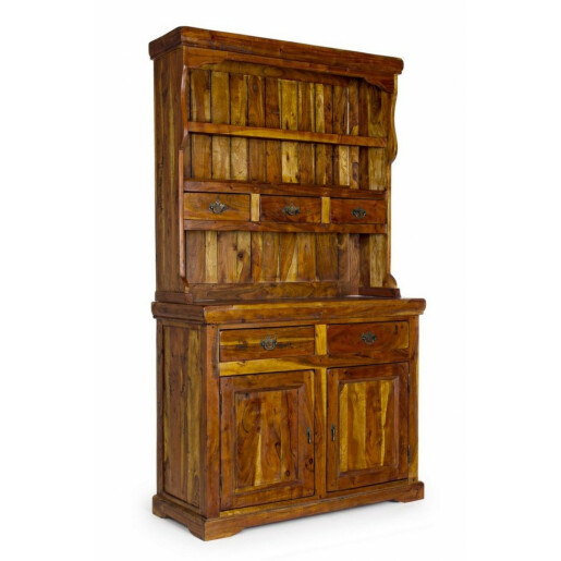 Biblioteca lemn natur Chateaux 107 cm x 45 cm x 190 h