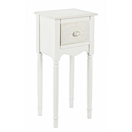 Comoda mdf alb patinat Clorine 33x26.5x72. cm