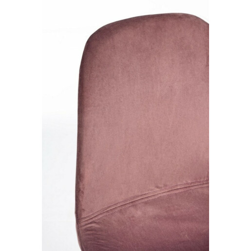 Set 4 scaune catifea roz otel negru Irelia 52.5x42.5x90 cm