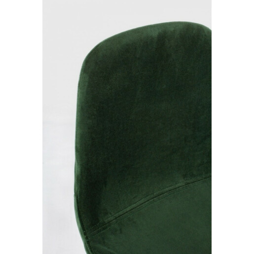 Set 2 scaune bar otel negru catifea verde Irelia 46x39x103 cm