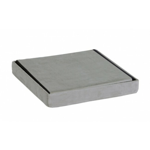 Taburet catifea gri Camdem 38x38x38 cm