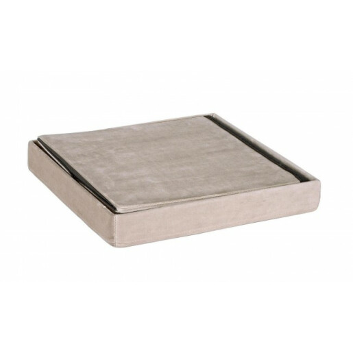 Taburet catifea bej Camdem 38x38x38 cm