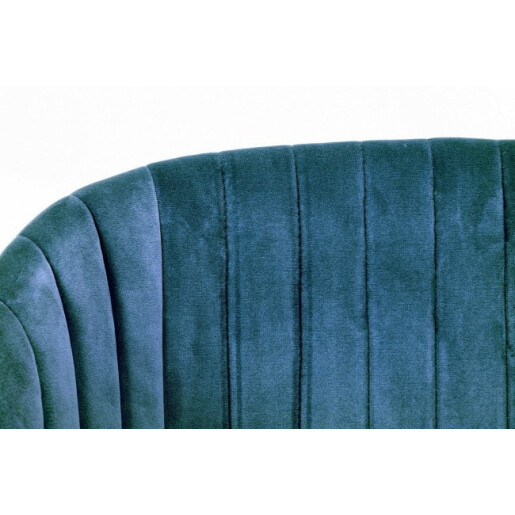 Set 2 scaune catifea albastra Queen 53x57x81.5 cm