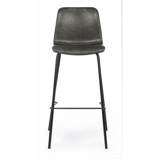 Set 2 scaune bar gri antracit Kyra 39x44x103.5 cm