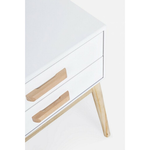 Comoda 2 sertare lemn natur alb Ordinary 43x30x58 cm
