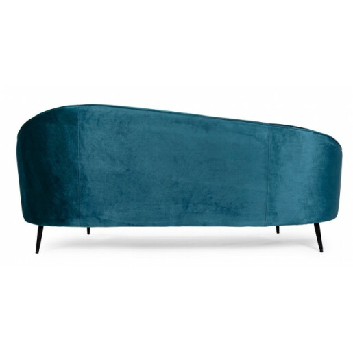 Canapea catifea albastra Seraphin 183x85x80 cm