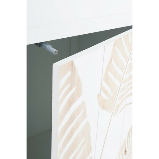 Comoda 2 sertare 2 usi mdf alb natur Folium 70x30x80 cm