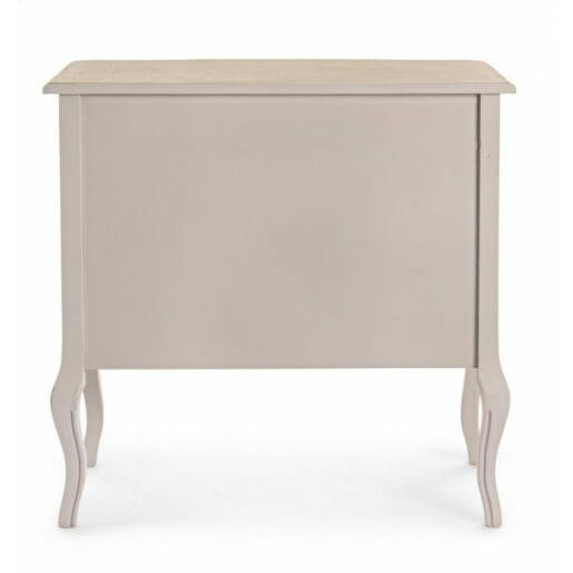 Comoda 3 sertare lemn bej maro Clarisse 80x40x80 cm
