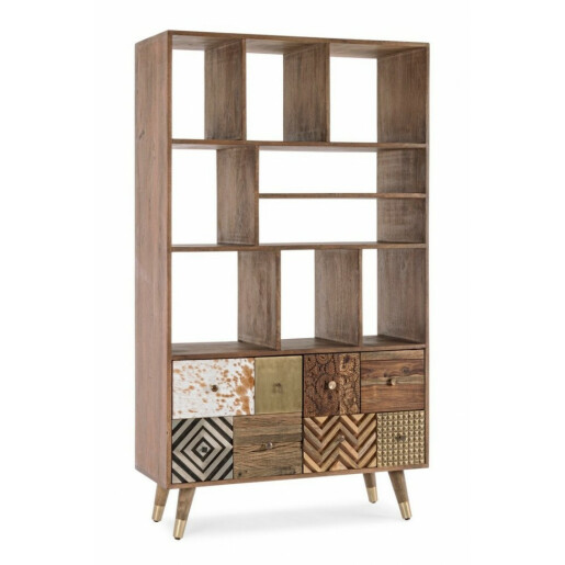Biblioteca lemn Dhaval 100x40x175 cm