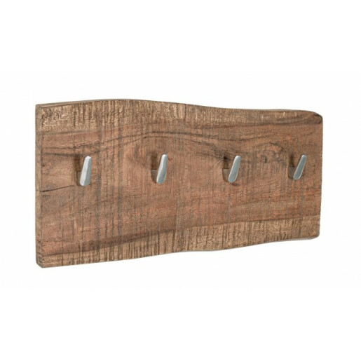 Cuier perete lemn 4 agatatori Elmer 45x2.5x20 cm
