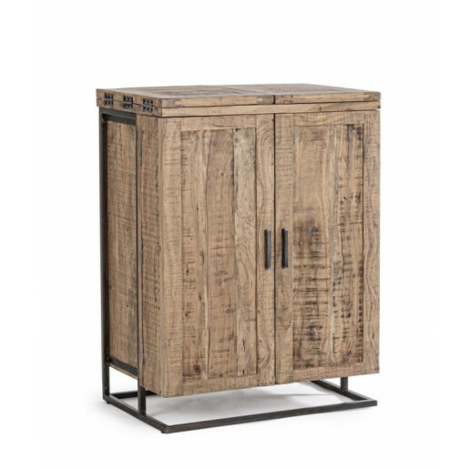 Comoda tip bar lemn maro Elmer 80x48x99 cm