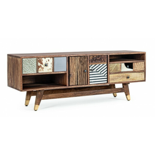 Comoda TV Dhaval lemn 140x40x48 cm