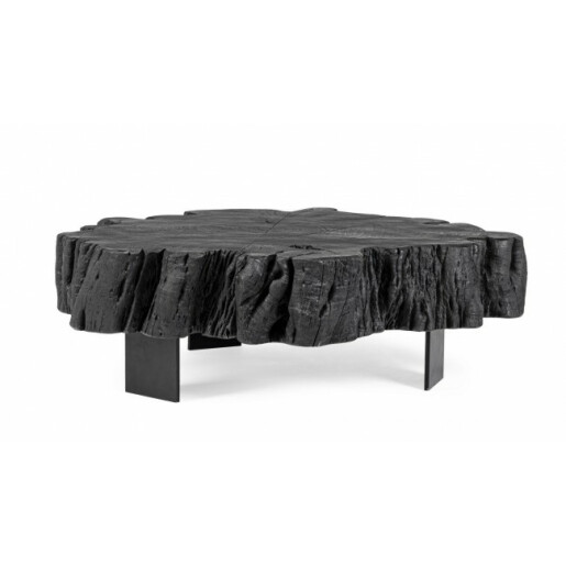 Masuta lemn fier negru Keval 90x90x32 cm