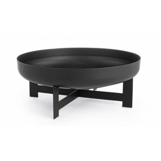 Vatra de foc pentru exterior din otel negru Efesto Ø 60 cm x 24 h