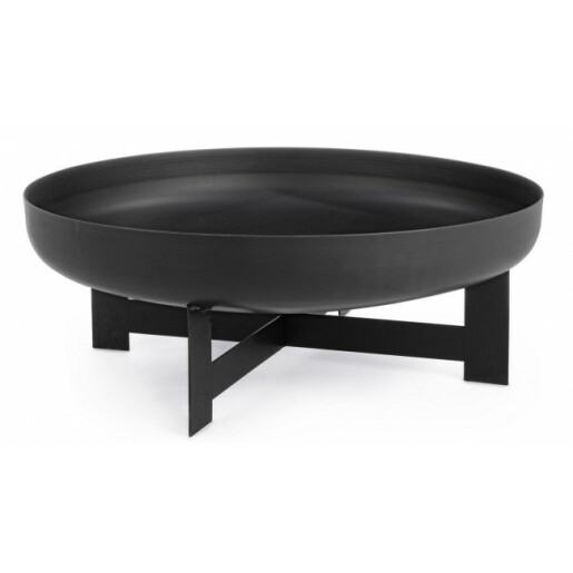Vatra de foc otel negru Efesto 70x26 cm