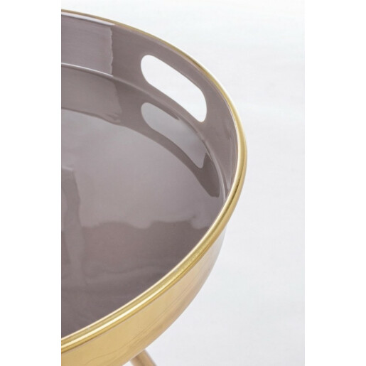 Masuta cafea fier auriu bej Inesh 37.5x55 cm
