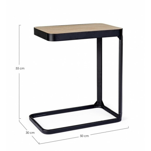 Set 2 masute otel mdf Everitt 50x30x55 cm