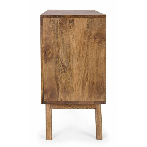 Comoda 6 sertare lemn mango maro Sylvester 114x40x80 cm