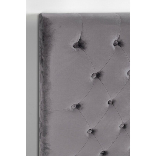Tablie pat tapiterie velur gri Caspar 160x8x120 cm