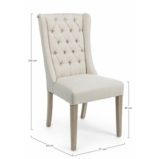 Set 2 scaune bej Columbia 51x63x104 cm