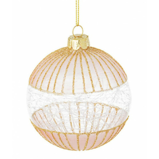 Set 11 globuri sticla Loren 8 cm